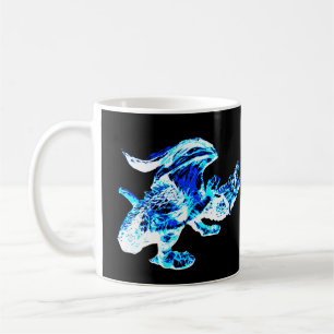 Blauer Frost-Drache Arktisches Eis-Reich Fabeltier Kaffeetasse