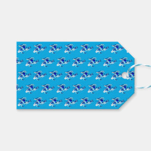 Blauer Frost Himmel Drache Fantasy Mythisch Blau Geschenkanhänger