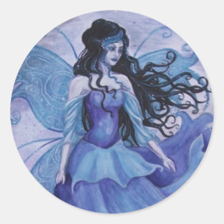 Blauer Frost Runder Aufkleber