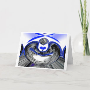 Blauer Frostmoment Feiertagskarte