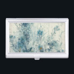 Blauer Frühling Visitenkarten Dose<br><div class="desc">Blauer Frühling I von Tim Oole. Die blauen Blumen in einem abstrakten Design.</div>