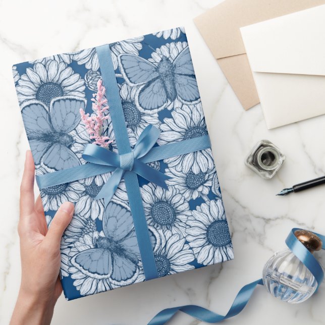 Blauer Frühling, wilde Blume, Molsen, Packpapier (Schenken)