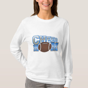 Blauer Fußball-Beifall-Mama-T - Shirt