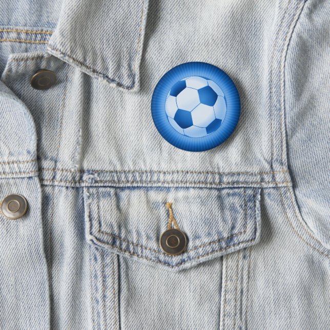 Blauer Fußball Button (Beispiel)