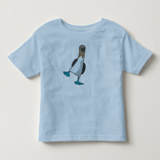 blauer füßiger Dummkopf Kleinkind T-shirt