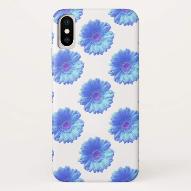 Blauer Gänseblümchen Case-Mate iPhone Hülle (Rückseite)