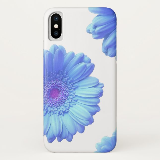 Blauer Gänseblümchen Case-Mate iPhone Hülle (Rückseite)