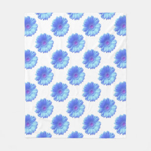 Blauer Gänseblümchen Fleecedecke