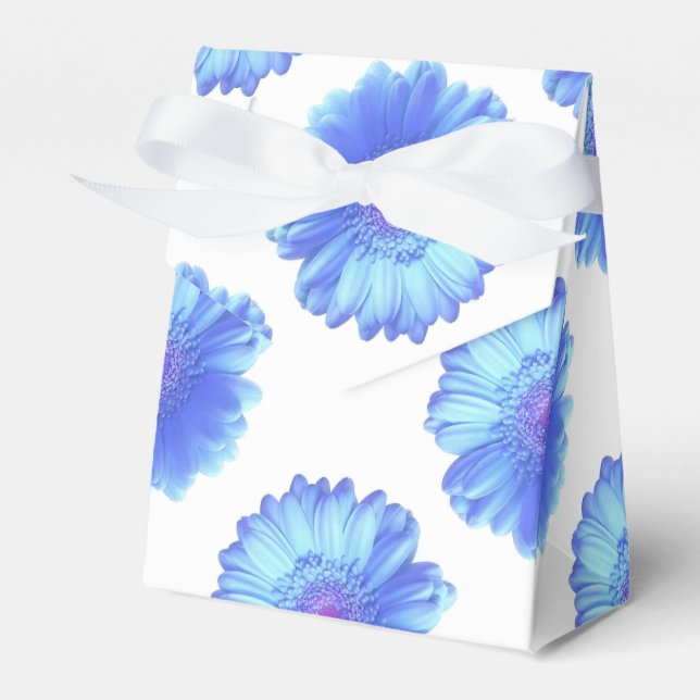 Blauer Gänseblümchen Geschenkschachtel (Vorderseite)