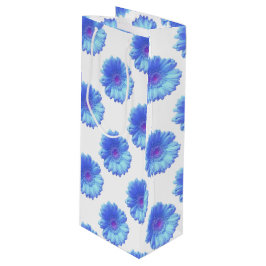 Blauer Gänseblümchen Geschenktüte Für Weinflaschen