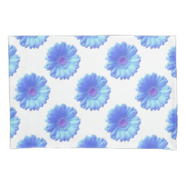 Blauer Gänseblümchen Kissenbezug