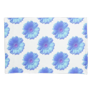 Blauer Gänseblümchen Kissenbezug