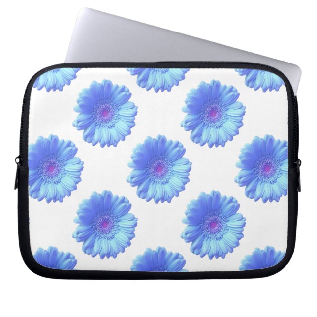 Blauer Gänseblümchen Laptopschutzhülle (Vorderseite)