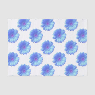 Blauer Gänseblümchen Seidenpapier