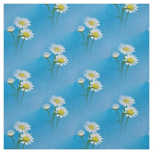 blauer Gänseblumenstoff Stoff (Muster)