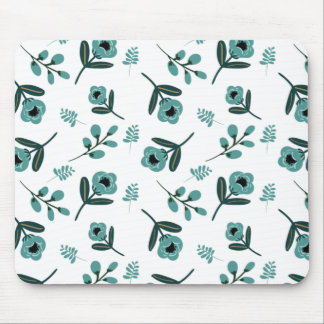 Blauer Garten Blumenstrauß Mousepad