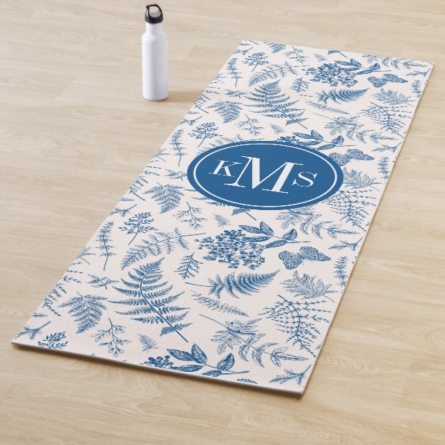Blauer Garten Schmetterling und Blumengarten Muste Yogamatte (Beispiel)