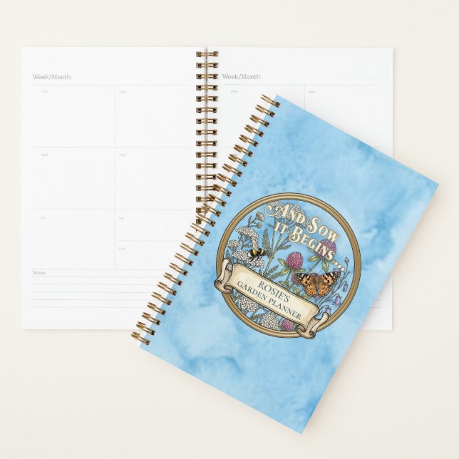 Blauer Gartenplaner – Individuelles Notizbuch Planer (Anzeige)