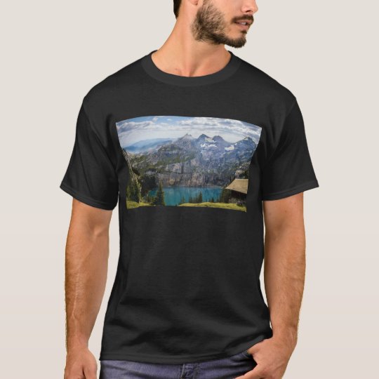 Blauer Gebirgssee oeschinen Teich in der Natur T-Shirt