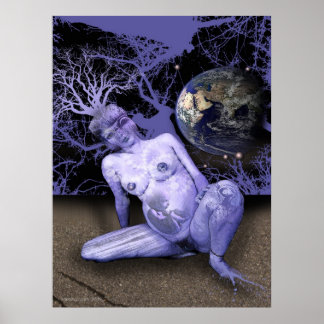 BLAUER GEBURT POSTER