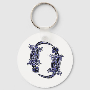 Blauer Geckos Totem-Schlüsselanhänger Schlüsselanhänger