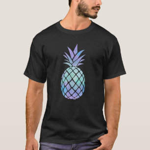 Blauer Gefärbte Krawatte Ananas Sommer T-Shirt