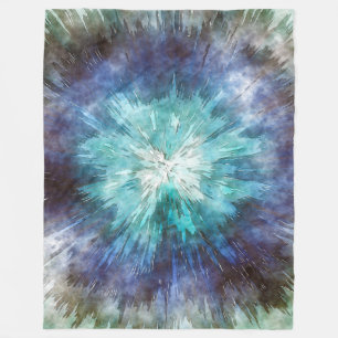 Blauer Gefärbte Krawatte Fleecedecke