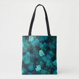 Blauer Geist Halloween Tasche