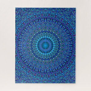 Blauer geistiger Blumen-GartenMandala