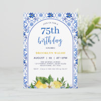 Blauer Gelber Arch Lemon Geburtstag