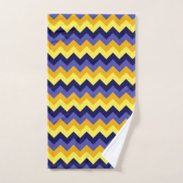 Blauer Gelber Chevrons Handtuch