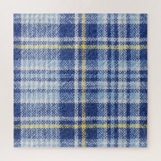 Blauer Gelber Tartan: Modische Karierte
