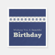 Blauer Gemusterter Akzent