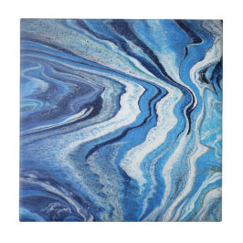 Blauer Geode Schein Fliese