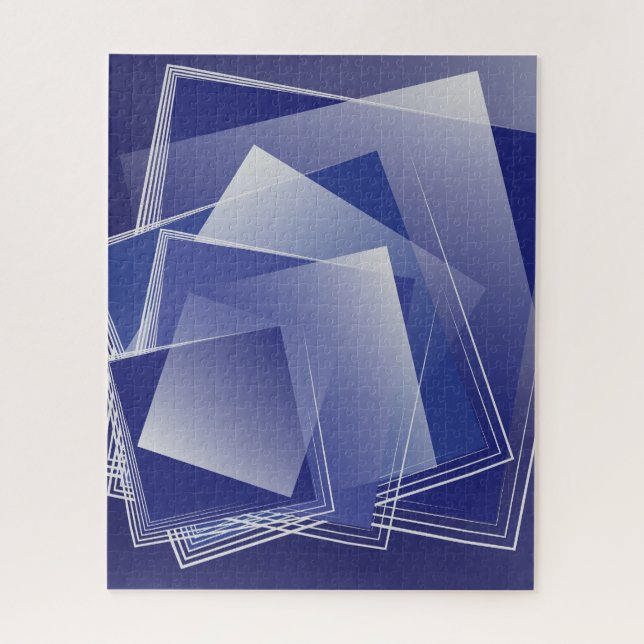 Blauer geometrischer Berst (Vertikal)