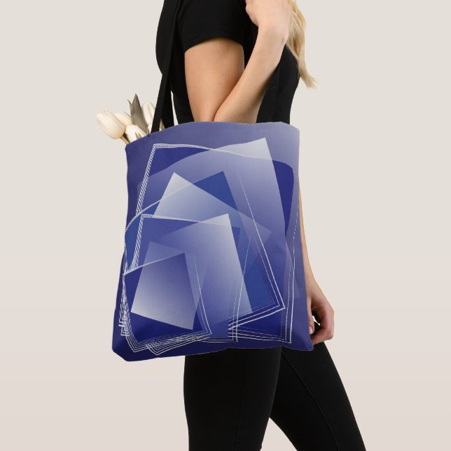 Blauer geometrischer Berst Tasche (Von Nahem)