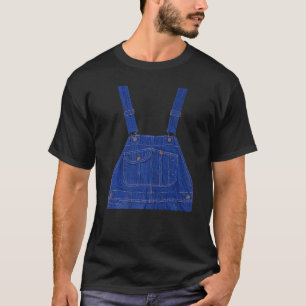 Blauer Gesamtfarbdruck auf gelber Farbe T-Shirt