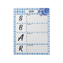 Blauer Gingham _ SBAR Temp Notizblock