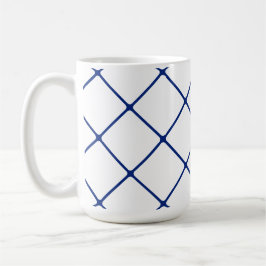 Blauer Gitter (geknackt) Kaffeetasse