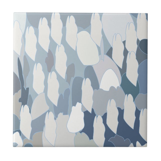 Blauer Gletschereis  Fliese (Vorderseite)