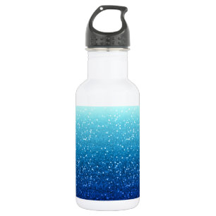 blauer Glitter Trinkflasche