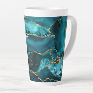 Blauer Glitzer Agate Milchtasse