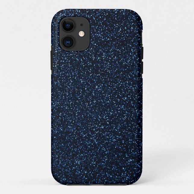 Blauer Glitzer Case-Mate iPhone Hülle (Rückseite)