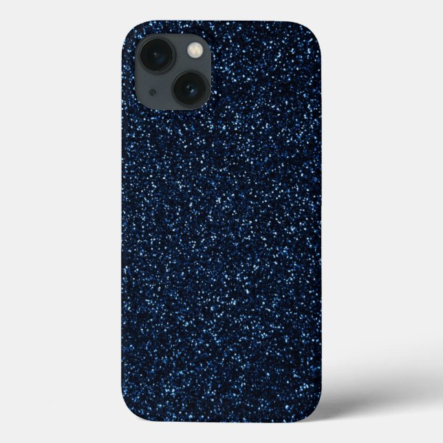 Blauer Glitzer Case-Mate iPhone Hülle (Rückseite)