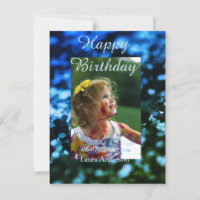 Blauer Glitzer Foto Kindergeburtstag Moderner Rost