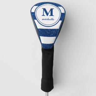 Blauer Glitzer Golf personalisiert NAME Monogram Headcover