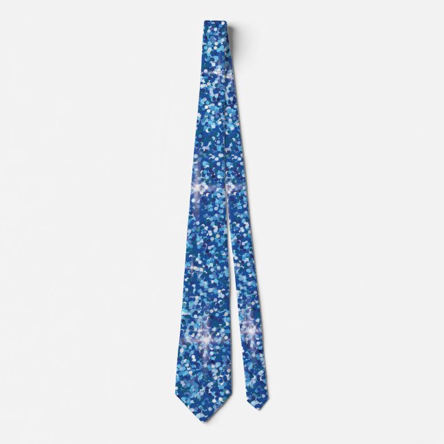 Blauer Glitzer Krawatte (Vorderseite)