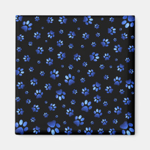 Blauer Glitzer Magnet