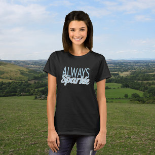 Blauer Glitzer mit einem Leerzeichen T-Shirt