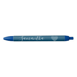 Blauer Glitzer Personalisierter Name Kugelschreiber